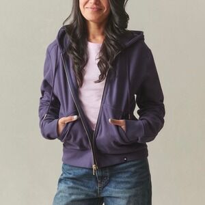 NWOT American Giant Women's Relaxed Classic Full Zip Large Purple Heavyweight